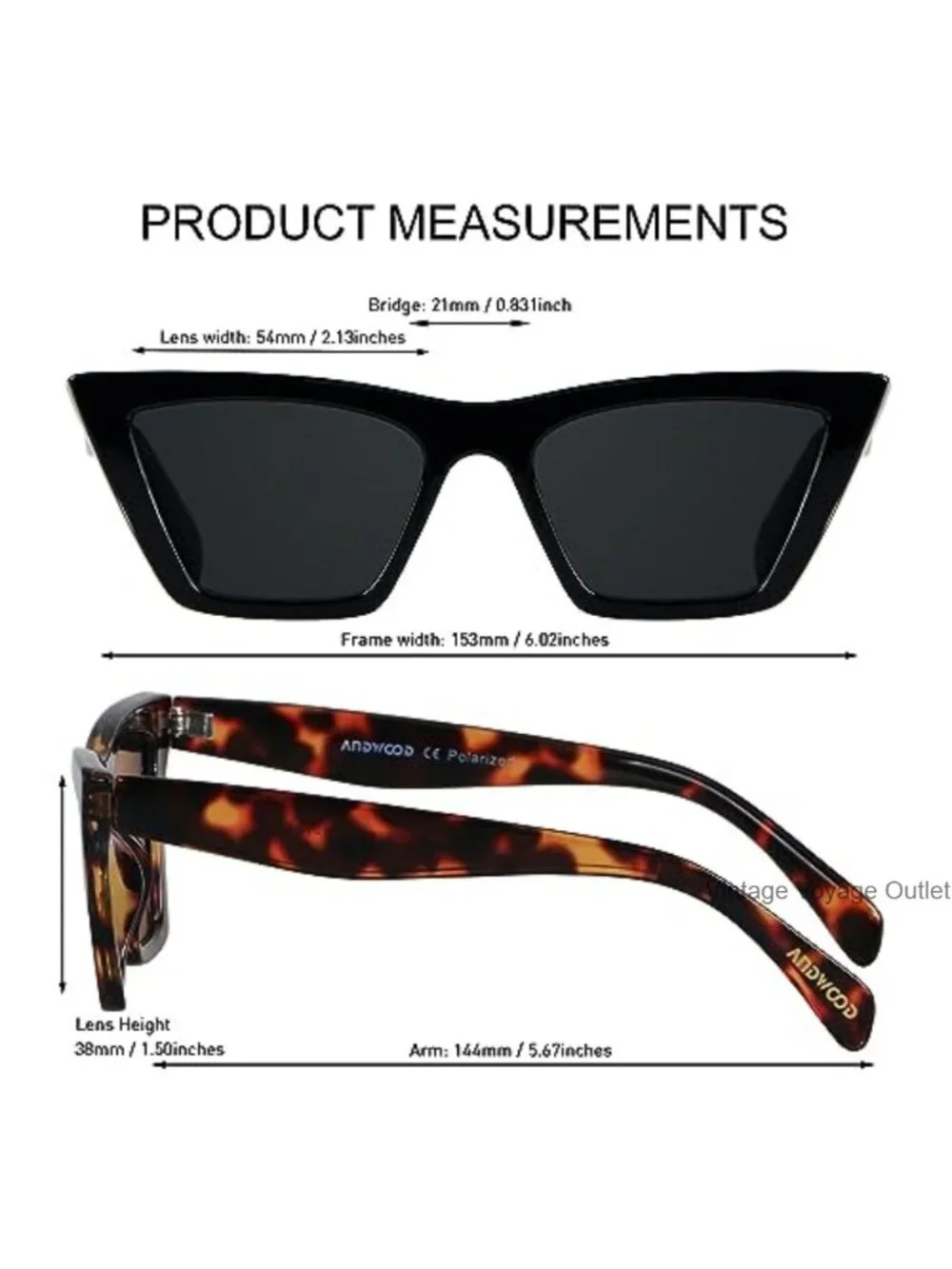 Cat Eye Sunglasses Women UV400 Protection Plastic Frames Vintage Trendy Shades